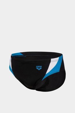 Плавки-слепые Arena SWIM BRIEFS PANEL черный, белый, голубой Чел 85