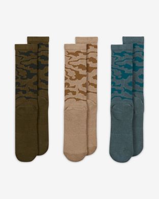 Шкарпетки Nike U NK EVERYDAY PLUS CUSH CREW 3PR мультиколор Уні 34-38