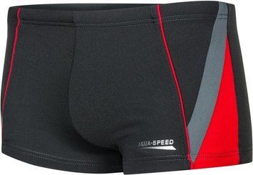 Плавки-боксери для хлопців Aqua Speed DIEGO 2339 чорний, червоний, сірий Діт 140см
