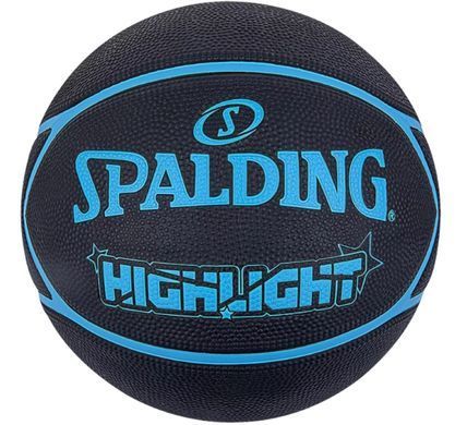 М'яч баскетбольний Spalding Highlight чорний, синій Уні 7