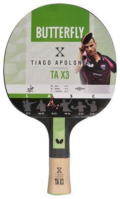 Ракетка для настільного тенісу Butterfly Tiago Apolonia TAX3