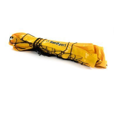 Сетка волейбольная Romi Sport "Профессиональная 9,5 м.", 3 мм.(PP)" Sia000066PP black/yellow