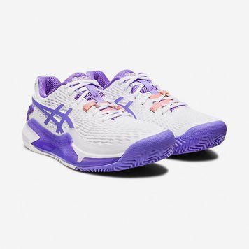 Кроссовки женщин. Asics Gel-Resolution 9 clay white/violet (38) 7