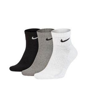 Шкарпетки Nike U NK EVERYDAY CUSH ANKLE 3PR чорний, білий, сірий Уні 38-42