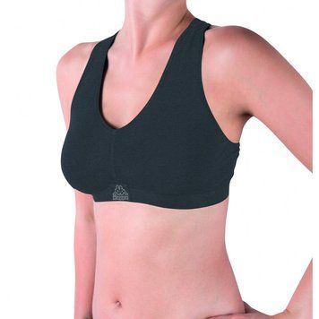 Топ спорт Kappa Reggiseno Sporty c/etichetta logo антрацит Жін
