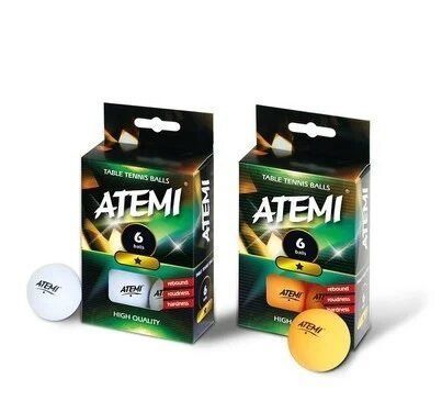 Мячи для настольного тенниса Atemi 1* 6шт.