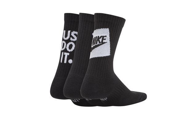 Носки Nike Y NK EVERYDAY CUSH CREW 3PR черный Дет 38-42